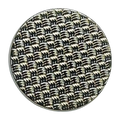 Metal button 20mm silver tone woven design sold individually