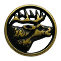 Stag Metal Button – Aged Bronze Tone – 15mm, 20mm or 25mm