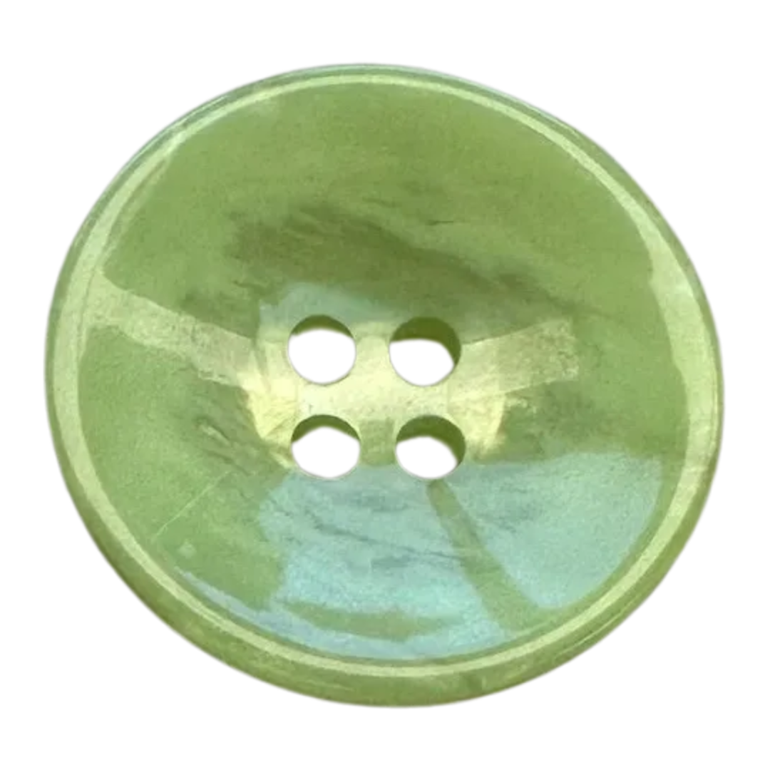 Hand Dyed Green Button 20mm – Gloss Finish