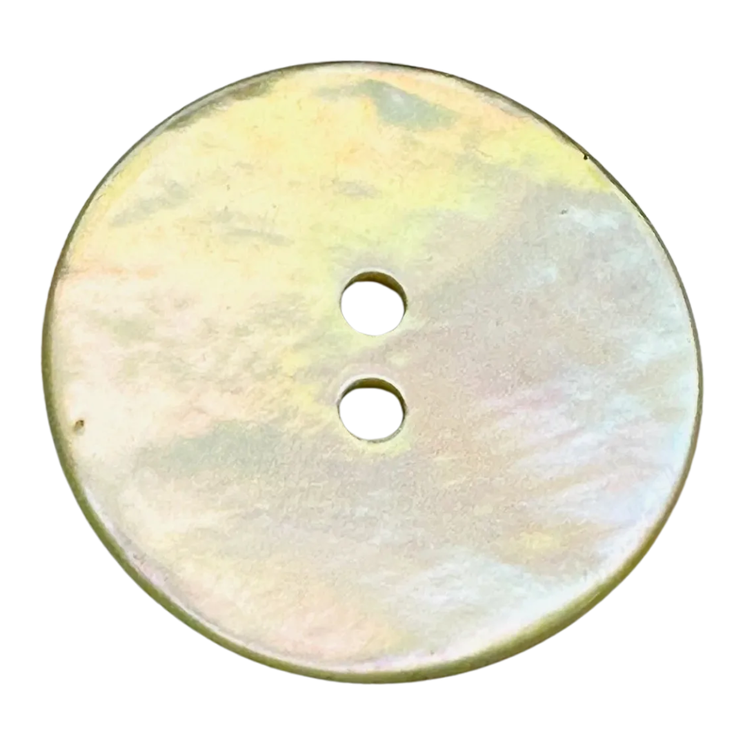 Cream button 23mm iridescent agoya shell sold individually