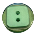 Hand Dyed Green Button – 18mm – Layered Design – Sold Individually