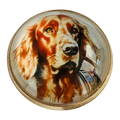 Red setter button 22mm glass and metal sold individually