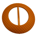 Orange Belt Buckle – 50mm Strap Fit – Textured Round Buckle – Sold Individually