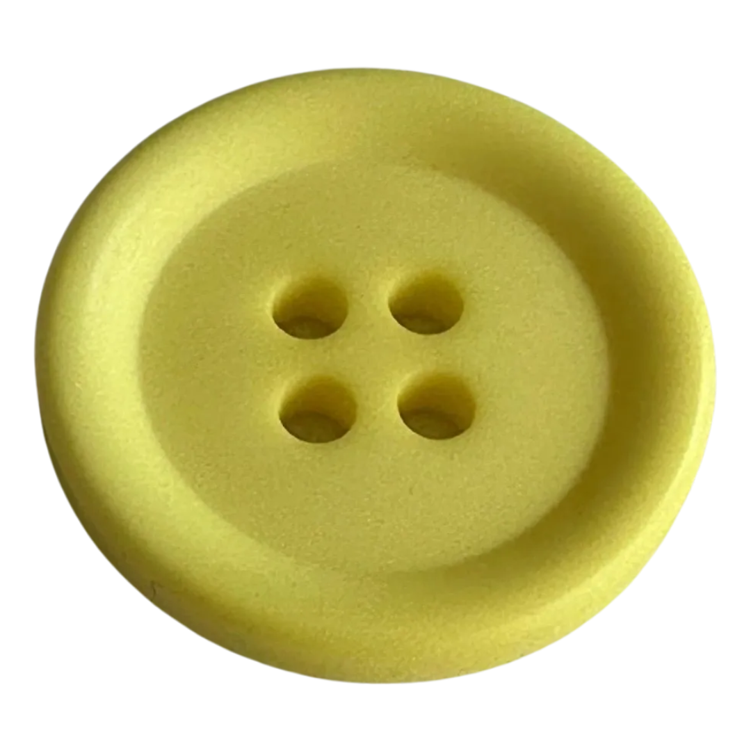 Lemon Yellow Button – 20mm Matte Finish – Sold Individually