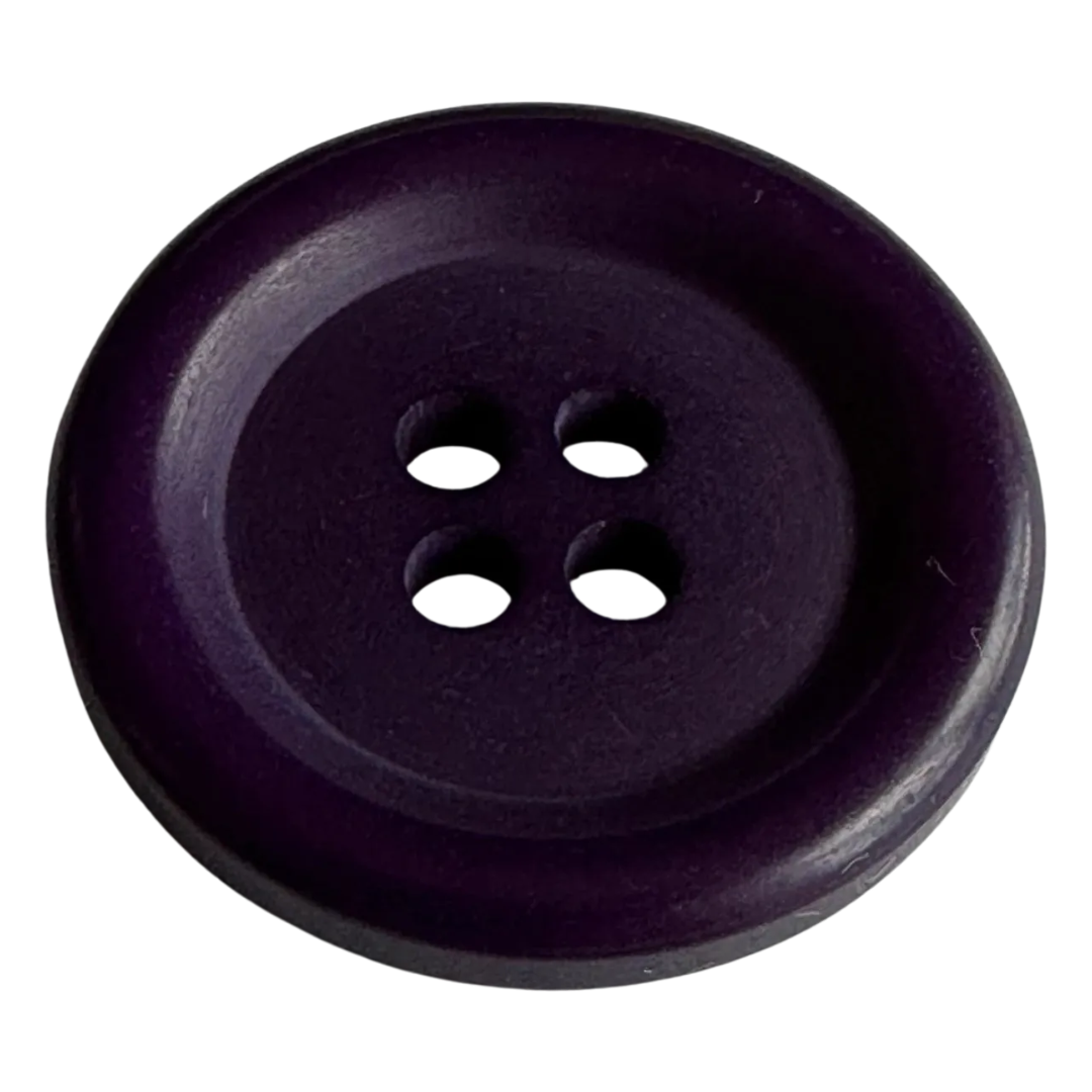 Purple button 27mm with a soft sheen finish sold individually