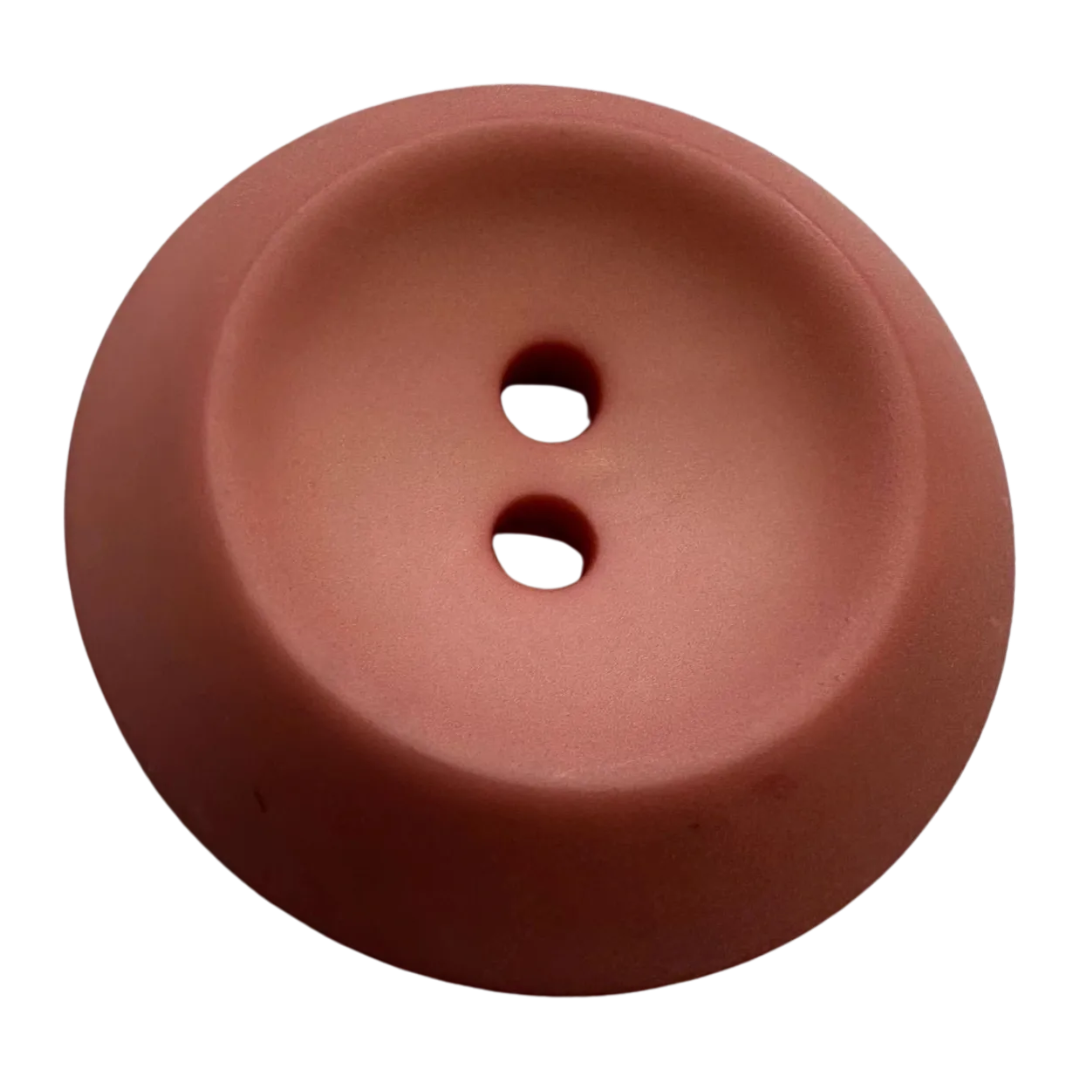 Dill Button – Coral Matte Finish – 34mm – Premium Designer Button – Sold Individually