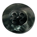 Grey button 11mm pearly iridescent finish sold individually