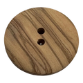 Olive wood button 35mm natural finish sold individually