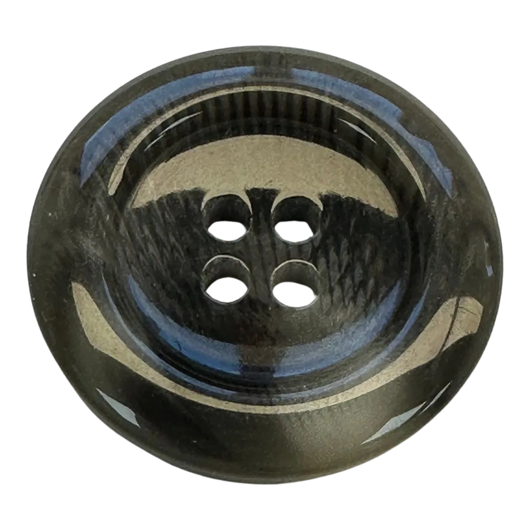 Grey button 26mm glossy ombre finish sold individually