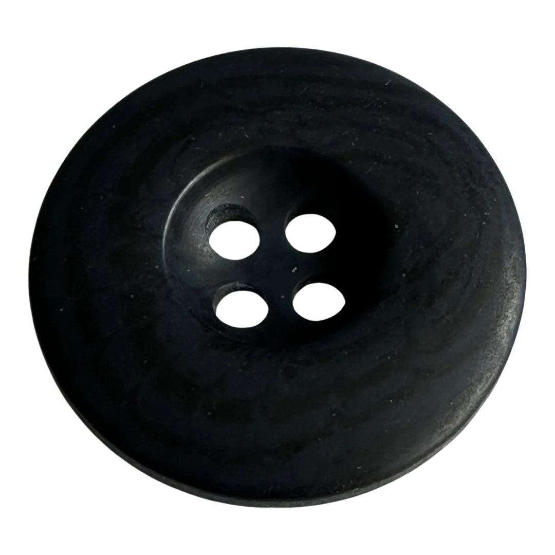 Navy blue button 28mm matte watermark design sold individually