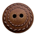 Distressed Imitation Leather Buttons – 20mm Rustic Leather-Look Buttons – Sold Individually