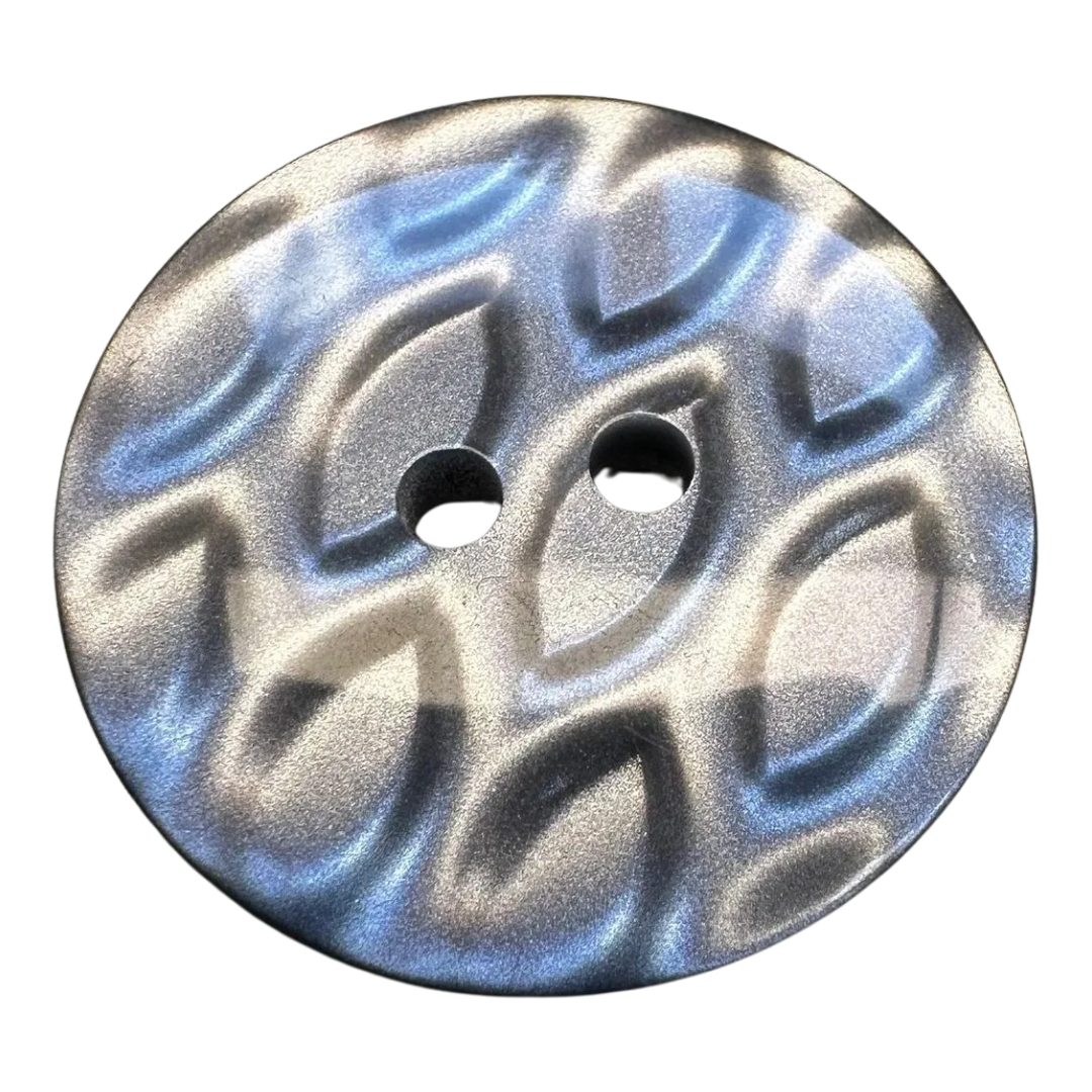 Grey Textured Button 23mm – cardigan, jacke – Sold Individually