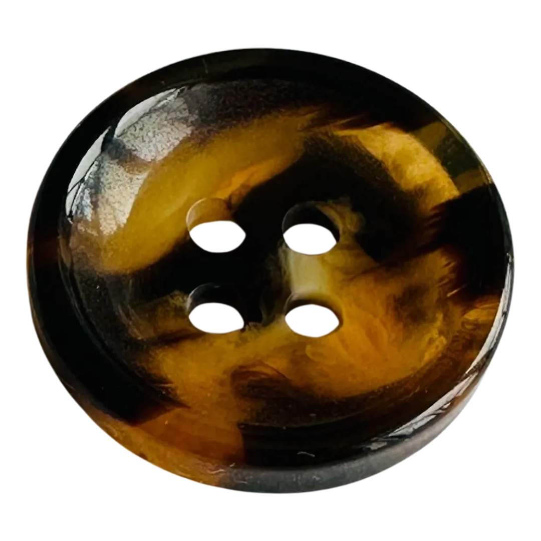 Faux tortoiseshell button 23mm sold individually