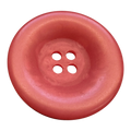 Coral Pink Hand Dyed Button – 34mm Statement Sewing Button – Sold Individually