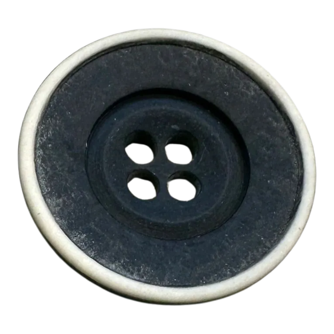 Black Two-Tone Buttons – 19mm (30L / 3/4") Cardigan & Jacket – Sold Individually