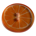 Orange slice button 23mm transparent design sold individually
