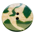 Green & Cream Marbled Button – 23mm Two Hole – Sold Individually