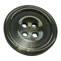 Grey button 18mm glossy finish sew through sold individually