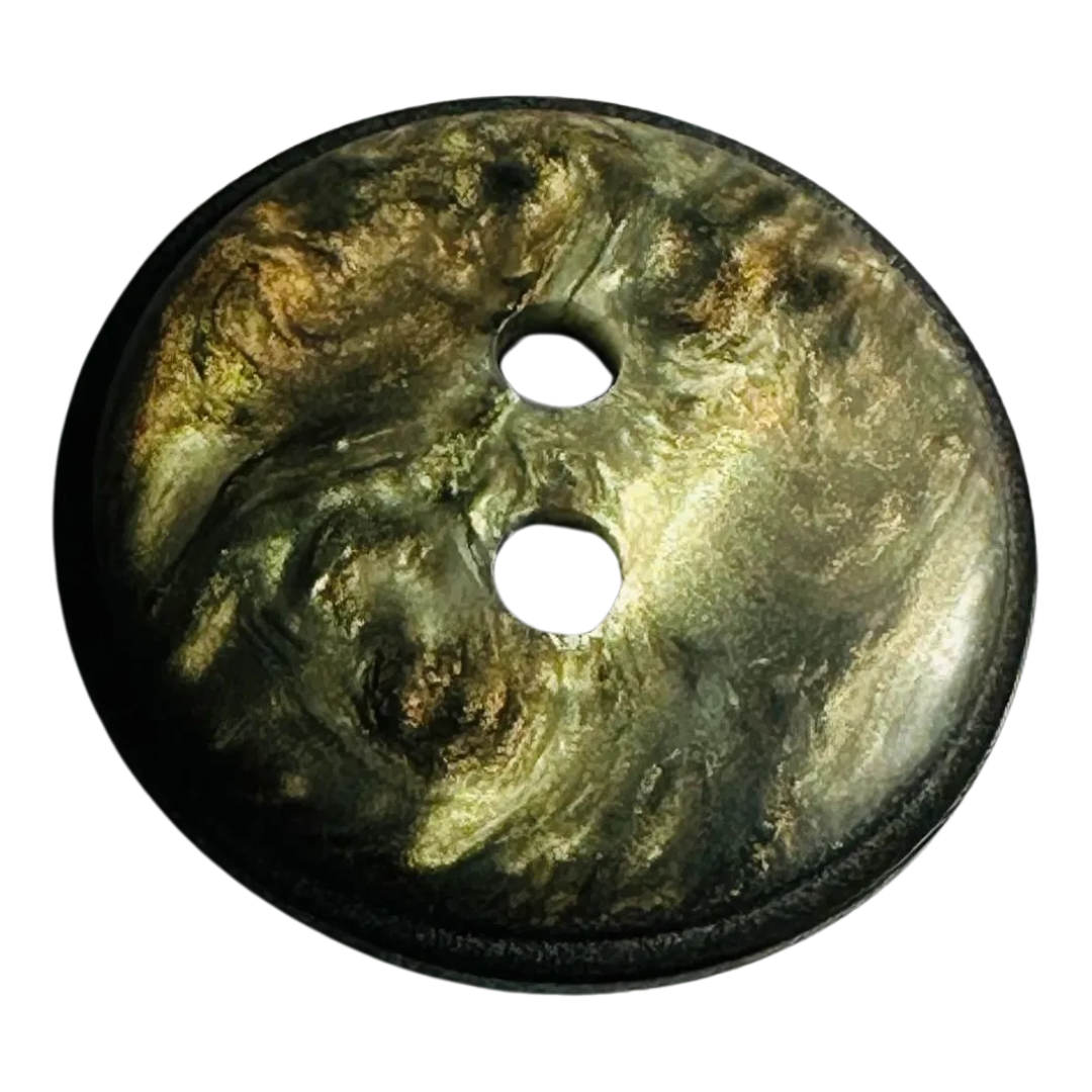 Green button 19mm with an ombre finish sold individually
