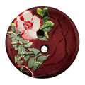 Floral Buttons 20mm – Burgundy Rose Design by Dill – Sold Individually