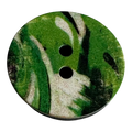 Green buttons 18mm abstract multi tonal design sold individually