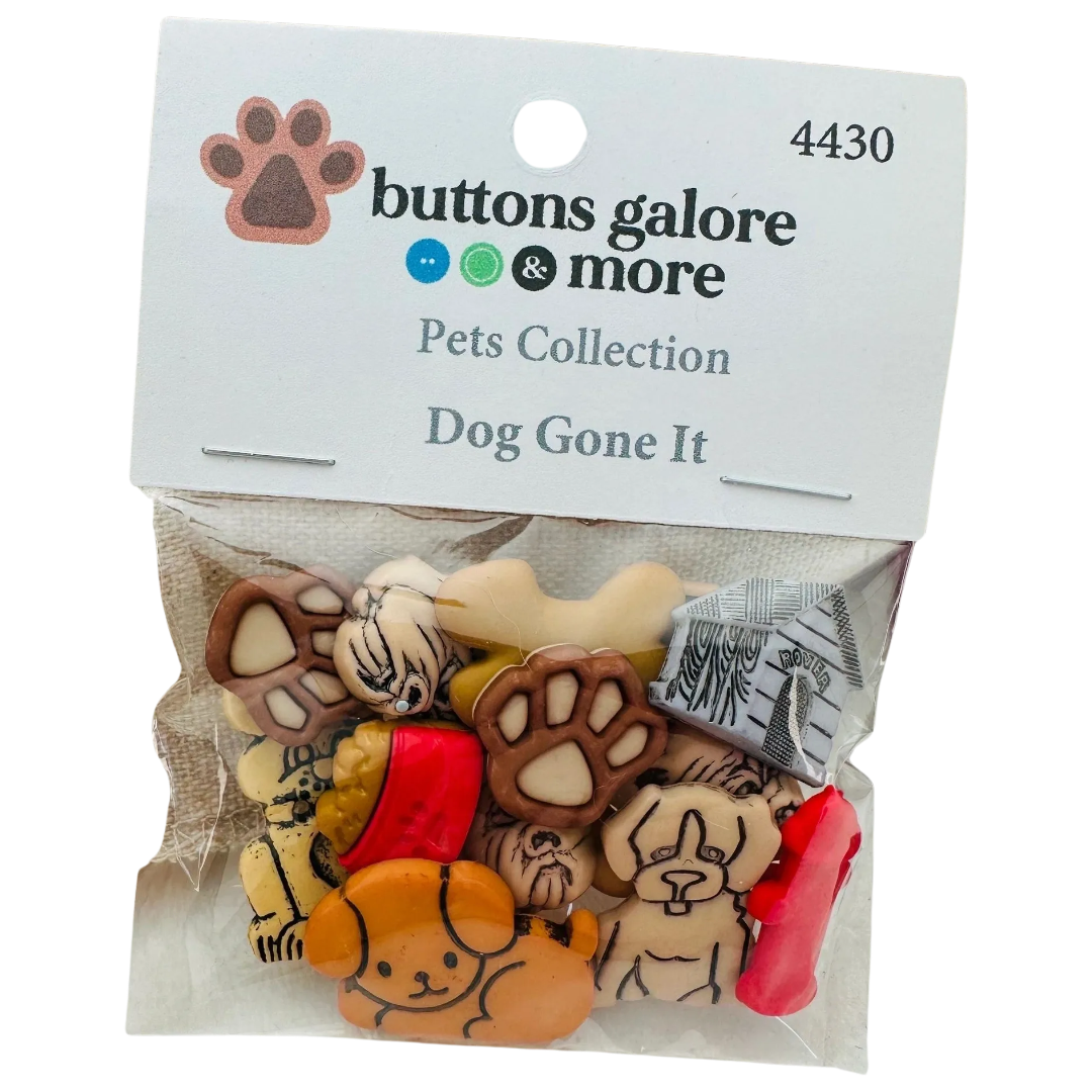 Dog Gone It dog themed button pack