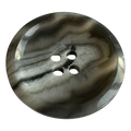 Grey button 28mm glossy marbled finish sold individually