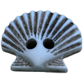 Shell Button – 16mm Textured Fan Design – Sold Individually