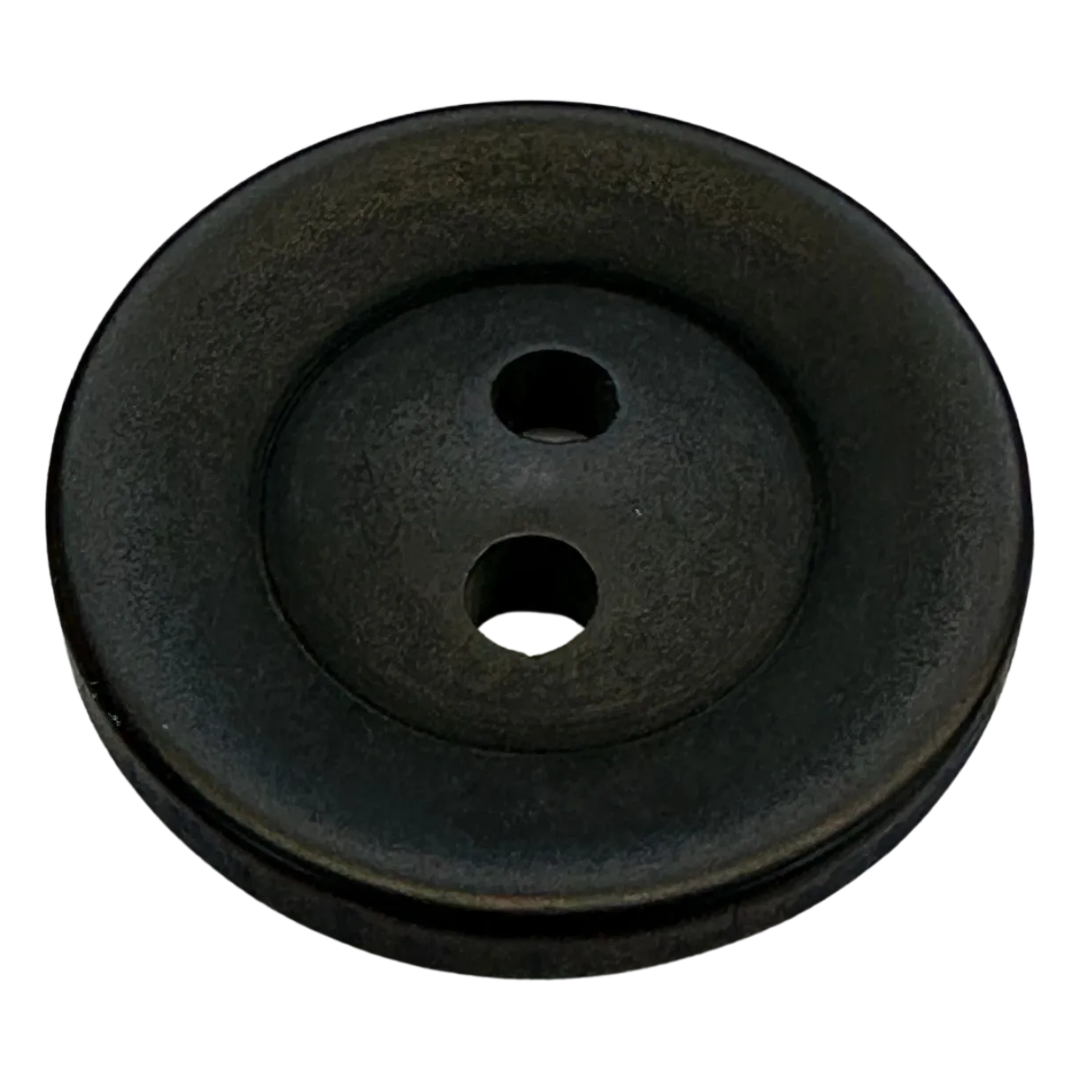 Black button 18mm matte finish sew-through sold individually