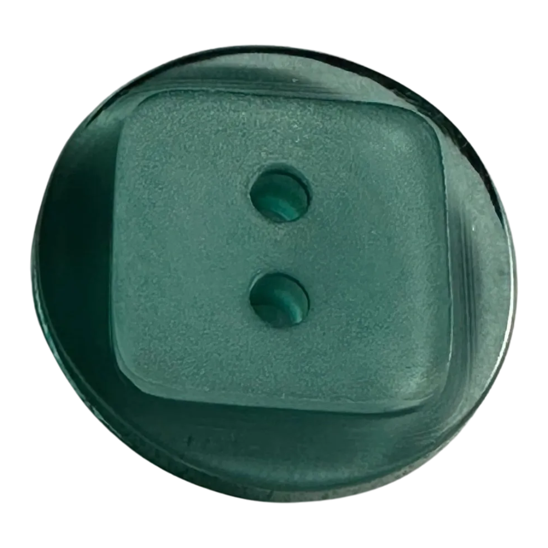 Sea green button 18mm with a duo finish sold individually