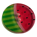 Watermelon slice button 23mm multicoloured transparent design sold individually