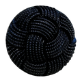 Black button 20mm woven effect sold individually