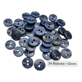 Blue Shirt Buttons 12mm – Two Hole Sewing Buttons – Pack of 50