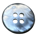 Grey button 18mm pearlised finish sold individually