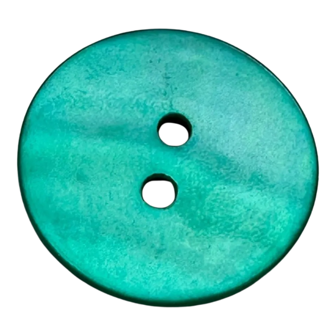 Turquoise button 20mm agoya shell sold individually
