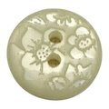 Cream Floral Damask Button 15mm – Individual Button for Cardigans, Blouses & Dressmaking