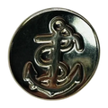 Silver Metal Anchor Cuff Button – 15mm – Blazer Sleeve Button – Sold Individually