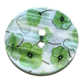 Green flower button 23mm on a white background sold individually