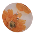 Orange Flower Button – 23mm Floral Sew-Through Button – Translucent Finish – Sold Individually