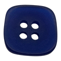 Blue Hand Dyed Button 15mm Square Matt Finish – Sold Individually