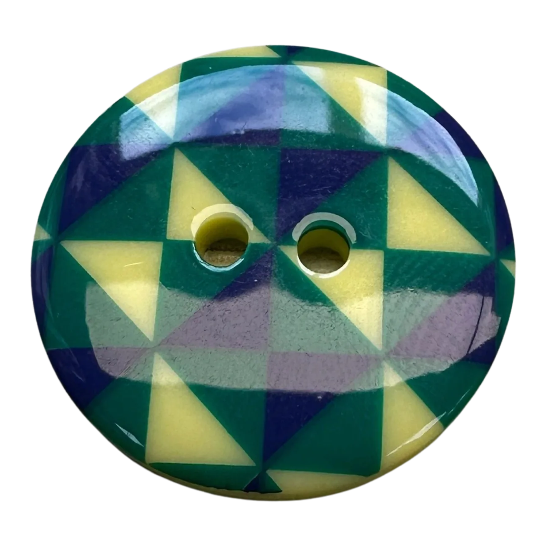 Geometric Cardigan Button – 23mm Patterned Button – Sold Individually