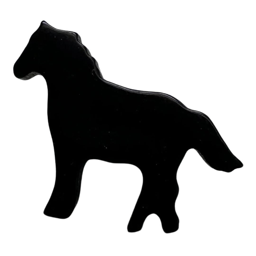 Black Horse Buttons 20mm – Pony Shaped Buttons – Sold Individually