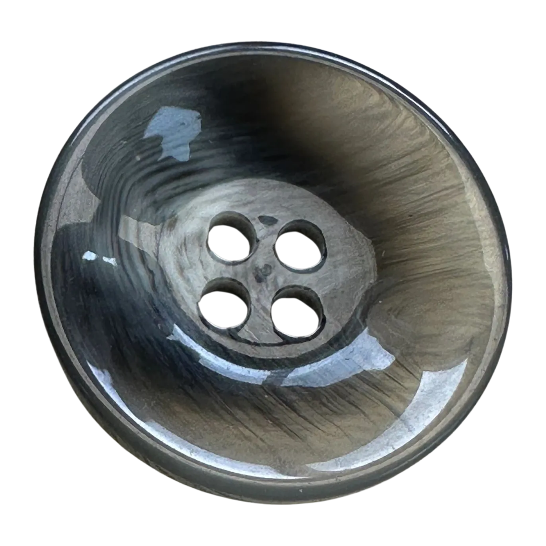 Grey button 23mm glossy ombre finish sold individually