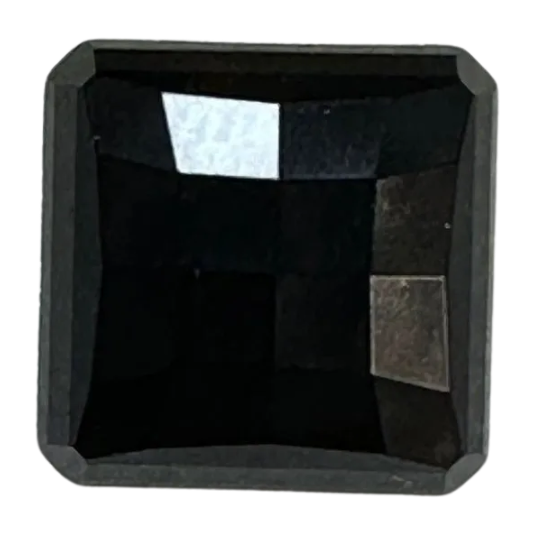 Black button 11mm faceted design sold individually