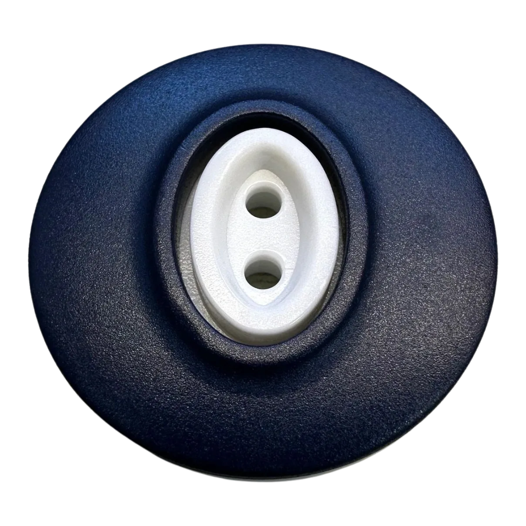 Navy Dill Button – 30mm Matt Finish with White Centre – Sold Individually
