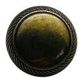 Metal button 15mm aged gold tone with a decorative border sold individually