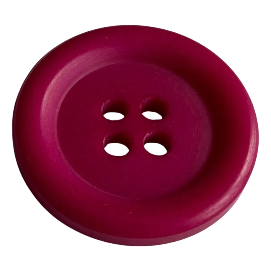 Cerise pink button 27mm with a matte finish sold individually
