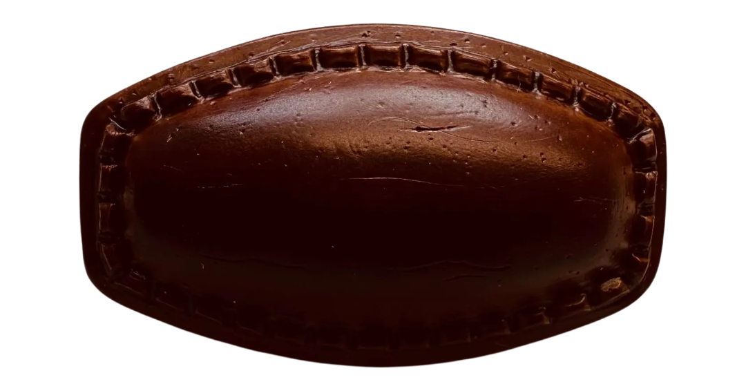 Imitation Distressed Leather Toggle Button – 32 x 19mm Brown Shank Button