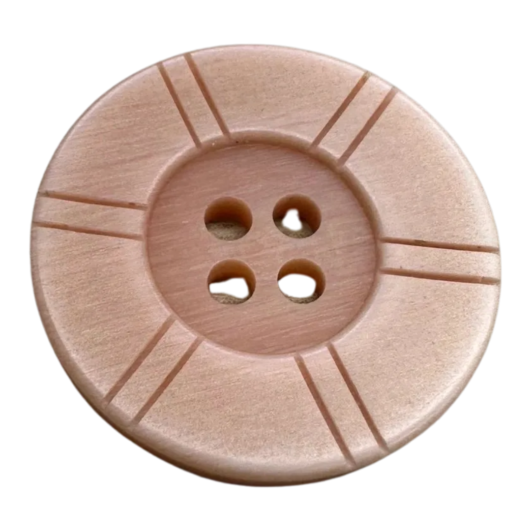 Peach Pink Button 23mm – Satin Finish – Sold Individually