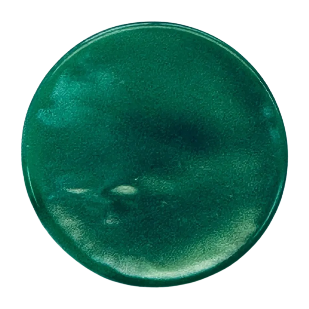 Green button 18mm on a shank sold individually